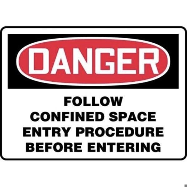 Accuform OSHA DANGER SAFETY SIGN CONFINED MCSP047VS MCSP047VS - main